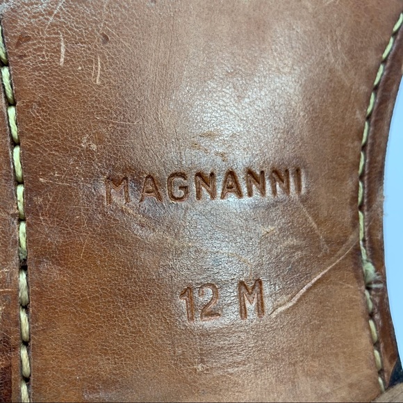 Magnanni Lino Brown Leather Slip On Loafers 12M main image 10